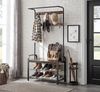 Vasagle Kompaktgarderobe, Spanplatte / Stahl vintagebraun-schwarz, 84 x 33,7 x 183 cm Bild 2