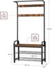 Vasagle Kompaktgarderobe, Spanplatte / Stahl vintagebraun-schwarz, 84 x 33,7 x 183 cm Bild 5