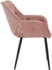 CLP 4er Set Stuhl Tanna Samt Gesteppt,rosa Bild 4