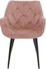 CLP 4er Set Stuhl Tanna Samt Gesteppt,rosa Bild 3