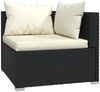 vidaXL 7-tlg. Garten-Lounge-Set mit Kissen Poly Rattan Schwarz 3101831 Bild 5