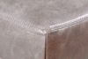 KAWOLA Hocker OPRA Leder Toledo Farbe silvergrey grau 40 x 93 x 93 cm Bild 2