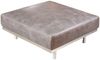 KAWOLA Hocker OPRA Leder Toledo Farbe silvergrey grau 40 x 93 x 93 cm Bild 3