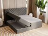 GRAINGOLD Bergamo Bett 200x200, Boxspringbett mit Bettkasten und Lattenrost, Velour-Stoff, Dunkelgrau Bild 5