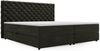 GRAINGOLD Bergamo Bett 200x200, Boxspringbett mit Bettkasten und Lattenrost, Velour-Stoff, Dunkelgrau Bild 2