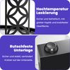 2er-Set Couchtisch nestbar 70x70x45 + 45x45x37 cm, Marmor-Furnier, Metallrahmen, Kontrastdesign Bild 5
