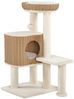 Yaheetech Kratzbaum 75/91 cm (H), Katzenbaum mit Liegeplatz & Katzenhaus & Plüschball, Rattan-Optik Bild 5