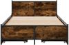 vidaXL Bettgestell mit Schubladen Räuchereiche 75x190 cm Holzwerkstoff 3279974 Bild 4