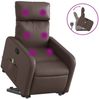 vidaXL Massagesessel mit Aufstehhilfe Braun Kunstleder 3206758 Bild 2