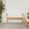 vidaXL Gartenbank mit Kissen Braun 110 x 38 x 65cm Bambus 4108077 Bild 3