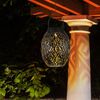 LED Solarleuchte, Metall, Schwarz Gold, H 90cm Bild 4