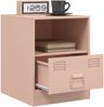 vidaXL Nachttisch Rosa 34,5x39x44 cm Stahl 841753 Bild 5