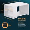 CASARIA® Couchtisch Holz Weiß mit Stauraum 2 Fächer 90x60x50cm Wohnzimmertisch Bild 4