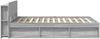 vidaXL Bettgestell mit Stauraum Grau Sonoma 160 x 200 cm Holzwerkstoff 3433402 Bild 4