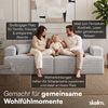 skølm 'Freki' Cloud Sofa 2 Sitzer, Vollschaumcouch mit Federkern und Vakuum-Kompression, kein Aufbau erforderlich, mit 2 Kissen, Cord grau Bild 4
