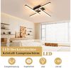 ZMH LED Deckenleuchte 4 Flammig 20W Schlafzimmerlampe Kristall Warmweiß für Wohnzimmer Flur, Energie Sparen Augenschutz, LED fest integriert, 3000k, Energie Sparen & Augenschutz Breite Anwendung Flur Küche Bild 2