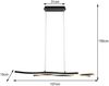 Trio Leuchten LED Pendelleuchte Blaze schwarz-messing 107x15,5 cm dimmbar Bild 4