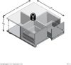 Couchtisch >TWIN 1< in Eiche Dekor-weiß Edelglanz - 70x36x70cm (BxHxT) Bild 4