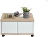 Couchtisch >TWIN 1< in Eiche Dekor-weiß Edelglanz - 70x36x70cm (BxHxT) Bild 3