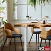 SO-TECH® Tischbein Ø 60 mm, belastbar bis 75 kg pro Stück, höhenverstellbar, Höhe 71 cm, Stahl, weiß, 4x Bild 4