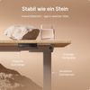 Desktronic HomeOne Elektrisch höhenverstellbarer Schreibtisch 140x70cm Bambus/Grau mit Memory-Funktion, Anti-Kollisions Technologie, USB-A und USB-C-Ladeanschlüssen Bild 4