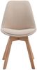CLP 4er Set Besucherstühle Borneo V2 Stoff mit Polsterung,creme natura Bild 3