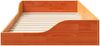 vidaXL Bettrahmen Wachsbraun 75 x 190 cm Massives Kiefernholz 873399 Bild 5