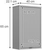 Badezimmer Eliza Grau 40 x 65 cm mit 2 Regalböden Vicco Bild 3