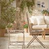 Gartenstuhl FINN - 40 x 40 x 95 cm, Metall, Antik-Braun | Klappstuhl Garten Outdoor-Stuhl Bild 2