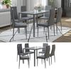 Esstisch Set Grand Grau 120 x 75 cm 6er Set Vicco Bild 2