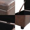 Sitztruhe Bukit 118x37x43 cm Kunstleder Braun [en. casa] Bild 5