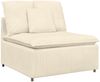 vidaXL Modulares Sofa Mittelmodul mit Kissen Creme 100 cm 4104439 Bild 2