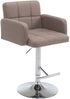 CLP Barhocker Los Angeles, Stoff höhenverstellbar und drehbar,taupe chrom Bild 2
