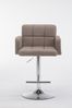 CLP Barhocker Los Angeles, Stoff höhenverstellbar und drehbar,taupe chrom Bild 4