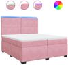 vidaXL Boxspringbett mit Matratze Rosa 200x200 cm Samt 3293301 Bild 2