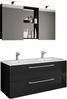 VCM Badmöbel Waschtisch Budasi 917548 Schwarz H. 127 x B. 112 x T. 46 cm Bild 2