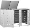 vidaXL Mülltonnenbox für 3 Tonnen 240 L Edelstahl 145381 Bild 4