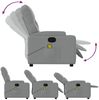vidaXL Massage-Relaxsessel, hellgrauer Stoff 3205664 Bild 5