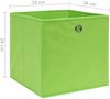 vidaXL Aufbewahrungsboxen 10 Stk. Vliesstoff 28x28x28 cm Grün 325229 Bild 5