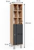 Midischrank Fynn Anthrazit 30 x 130.6 cm große Tür Vicco Bild 3