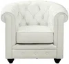 Vente-unique - CHESTERFIELD Sofa and armchair set Kunstleder Weiß - B 78 cm88 cm x H 72 cm x L 82 cm205 cm Bild 4