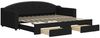 vidaXL Tagesbett Ausziehbar mit Schubladen Schwarz 90x200 cm Stoff 3197568 Bild 2