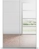 rauch Kleiderschrank, Schwebetürenschrank SUBITO, 2-türig, 2 Spiegeltüren, Alpinweiß, 136 x 197 x 61 cm Bild 2