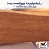 CASARIA® Servierwagen Beistelltisch Garten mit Rollen Holz Bild 3