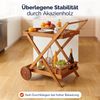 CASARIA® Servierwagen Beistelltisch Garten mit Rollen Holz Bild 4