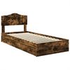 vidaXL Aufbewahrungsbett Geräucherte Eiche 90 x 200 cm Holzwerkstoff 3413135 Bild 4
