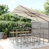 vidaXL 9-tlg. Gartenbar-Set Grau Poly Rattan & Massivholz Akazie 3187681 Bild 1