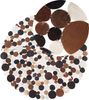 Teppich Kuhfell braun ⌀ 140 cm Patchwork SORGUN Bild 3