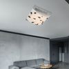 LED Deckenleuchte, Metall, Glas mit Kristallen, L 30 cm Bild 5