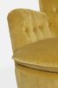 Sessel Orlins Samt-Optik, klassisch gepolstert, senfgelb, Kiefernholz-Gestell natur Bild 5